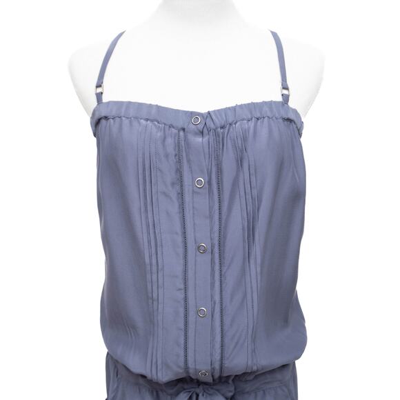 Guess Blue 100% Silk Spaghetti Strap Summer Dress Size 5 - Picture 5 of 12